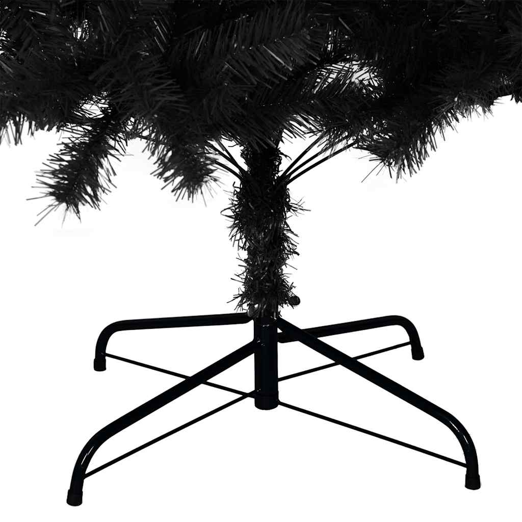 Artificial Christmas Tree with Stand Black 210 cm PVC