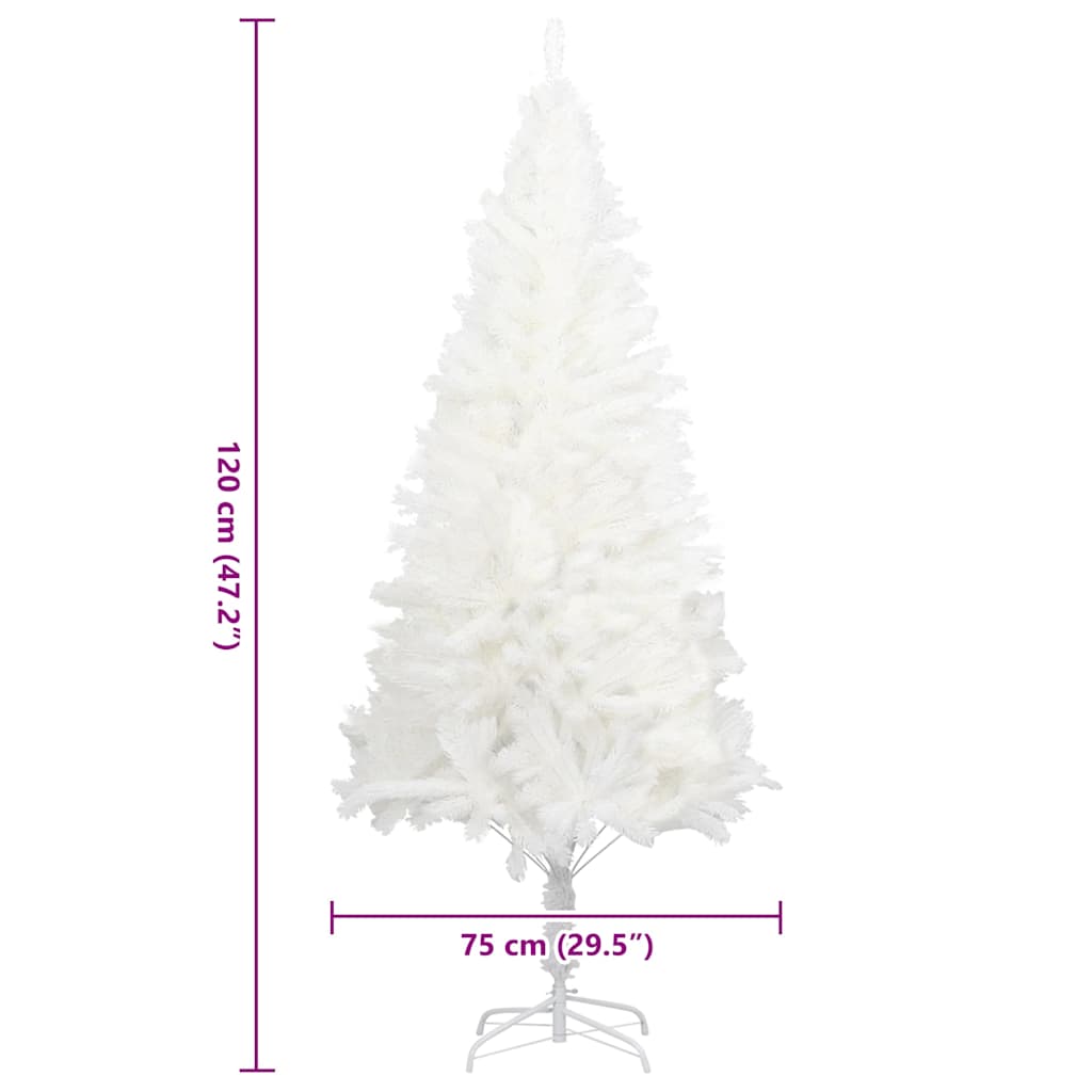 Artificial Christmas Tree Lifelike Needles White 120 cm