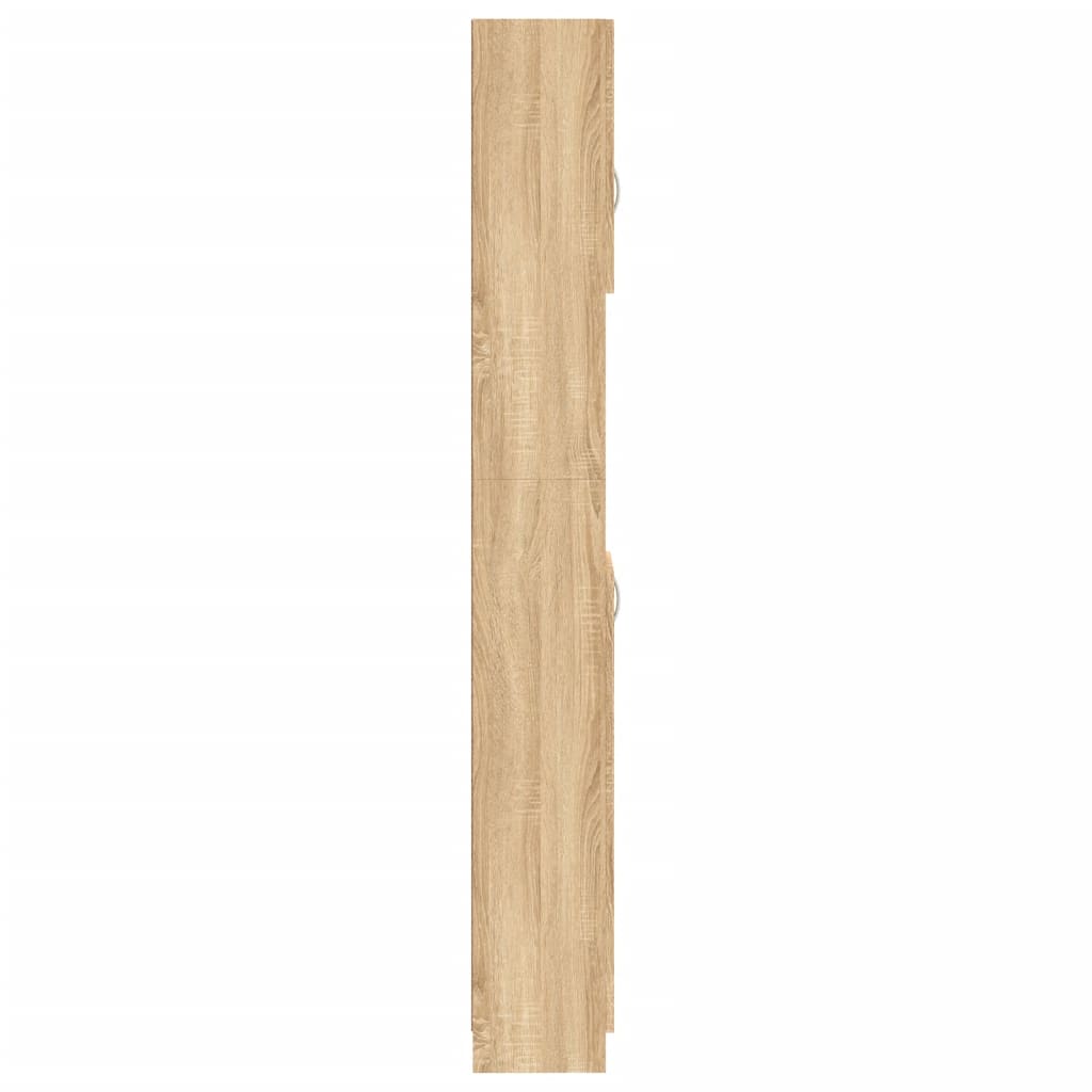 Bathroom Cabinet Sonoma Oak 32x25.5x190 cm Engineered Wood