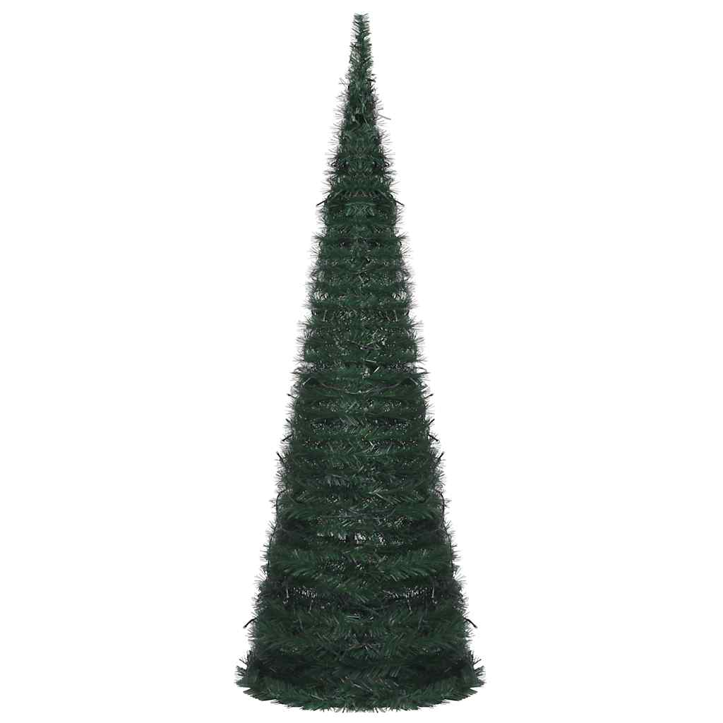 Pop-up String Artificial Pre-lit Christmas Tree Green 180 cm