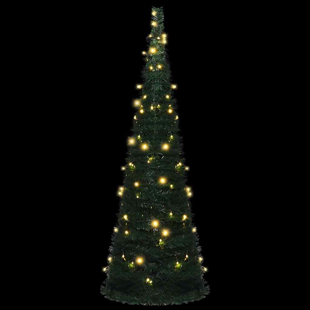 Pop-up String Artificial Pre-lit Christmas Tree Green 180 cm