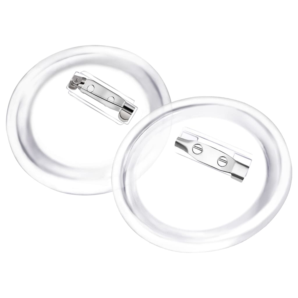 Button Badges Kit with Pins 100 Sets Acrylic 58 mm
