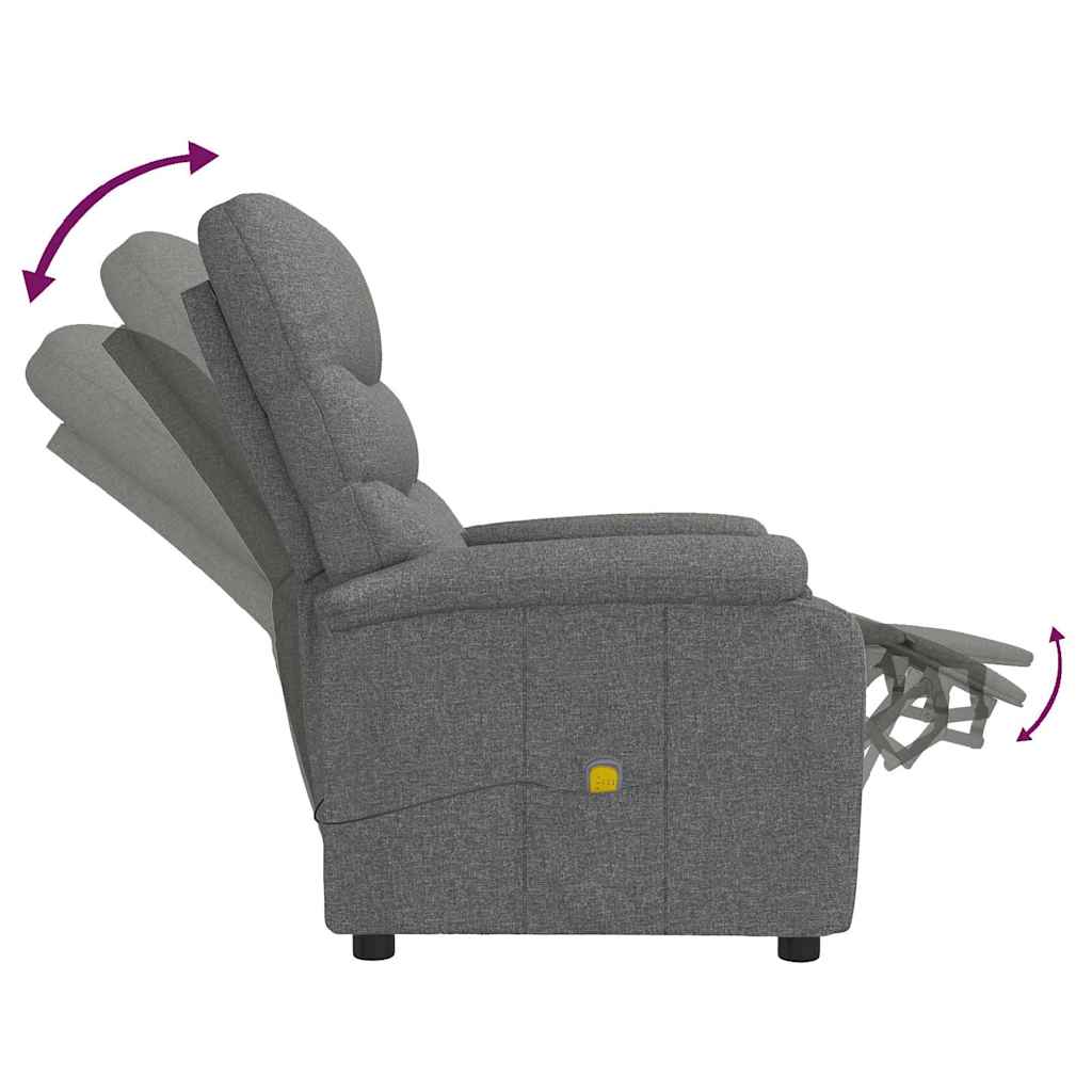 Massage Chair Dark Grey Fabric