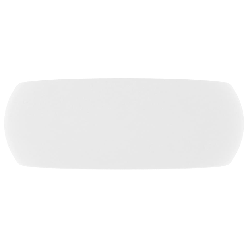 Luxury Wash Basin Round Matt White 40x15 cm Ceramic