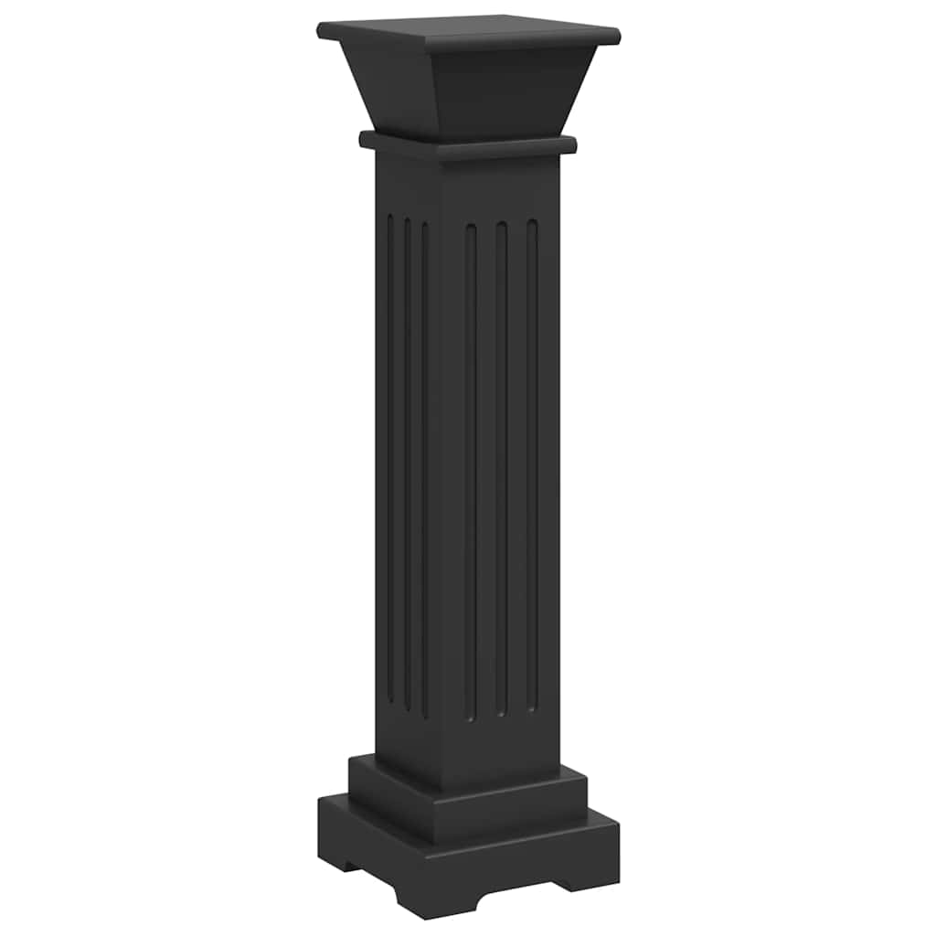 Classic Square Pillar Plant Stand Black 17x17x66 cm MDF