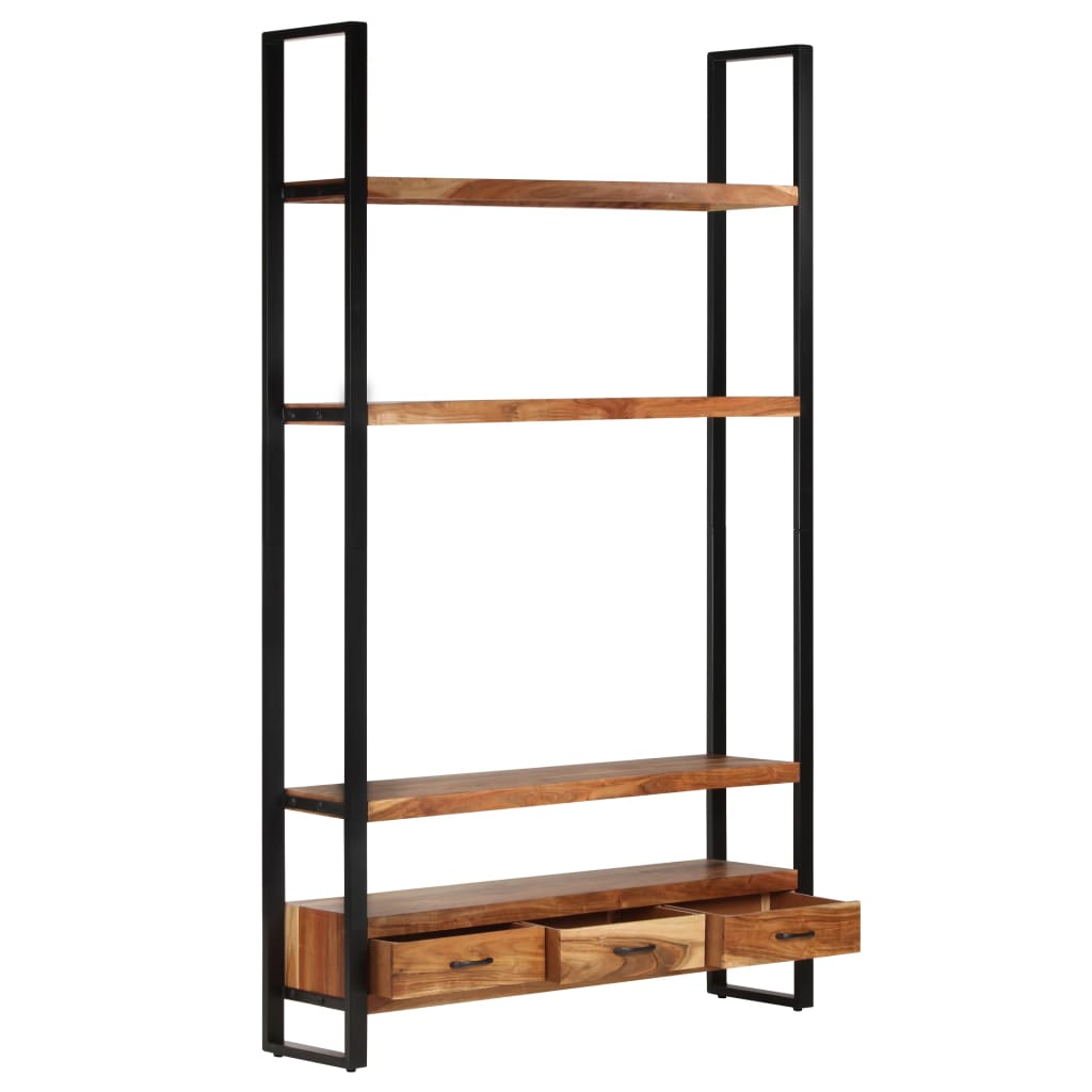 Bookshelf 118x30x200 cm Solid Acacia Wood