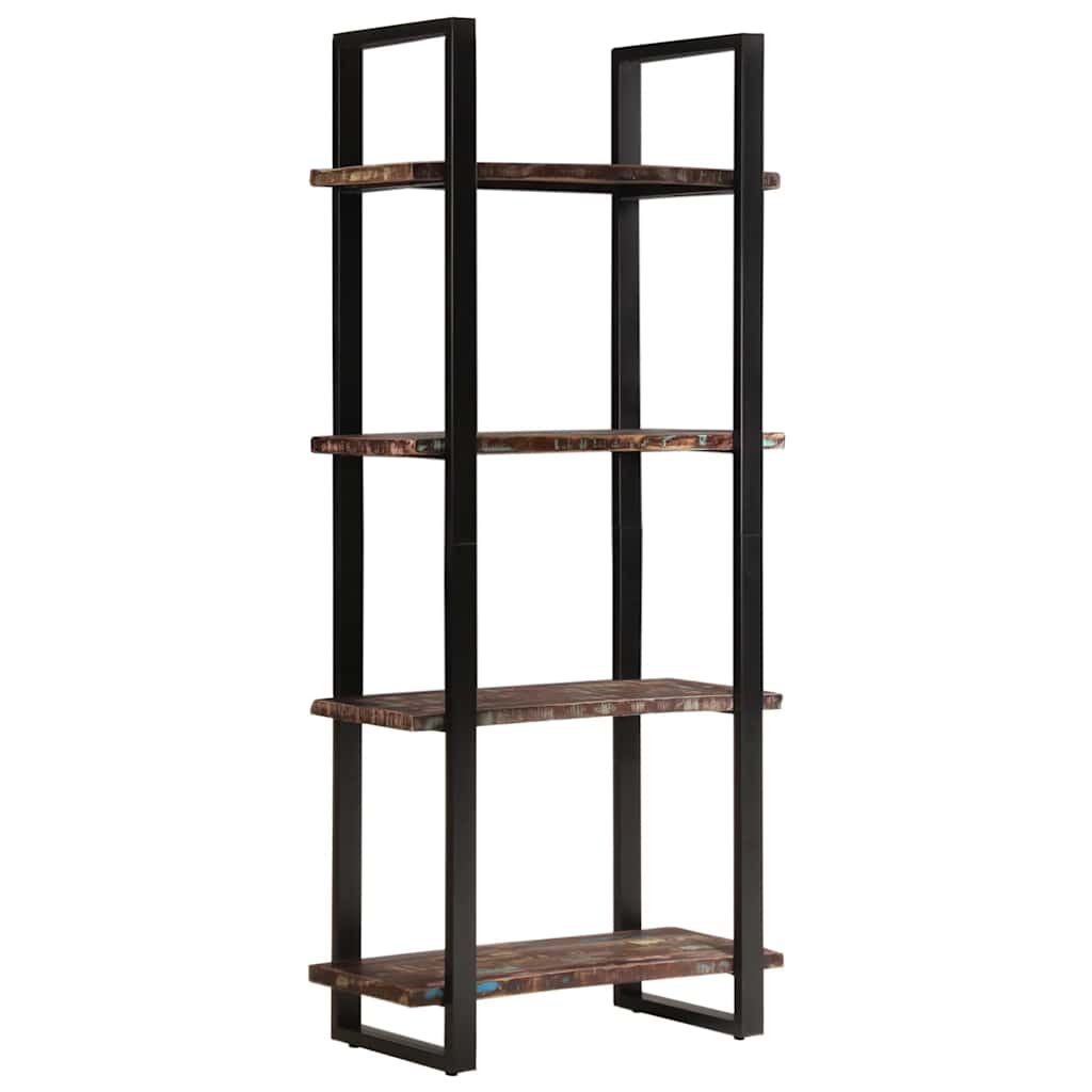 4-Tier Bookcase 80x40x180 cm Solid Reclaimed Wood
