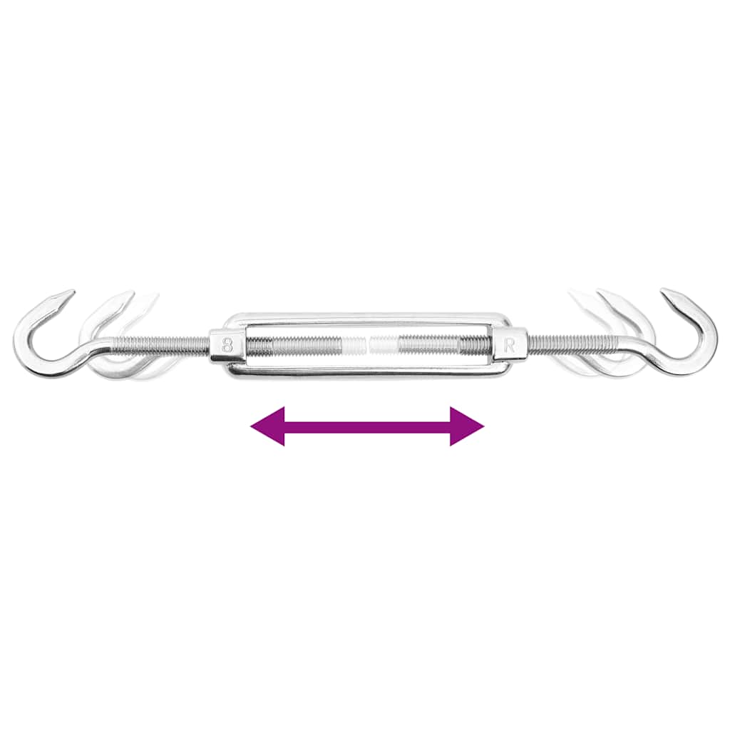 8 Piece Sunshade Sail Accessory Set Stainless Steel