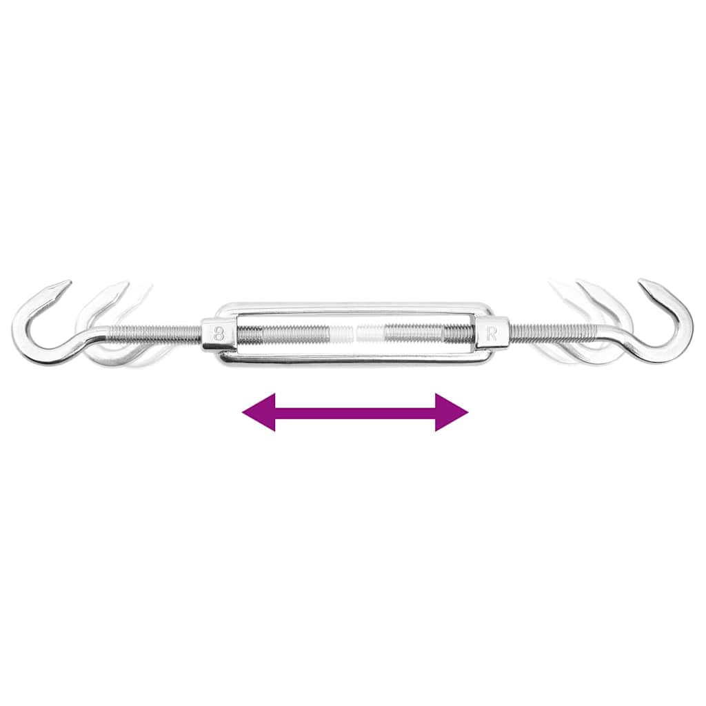 9 Piece Sunshade Sail Accessory Set Stainless Steel