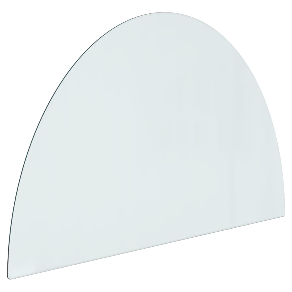 Fireplace Glass Plate Half Round 800x500 mm
