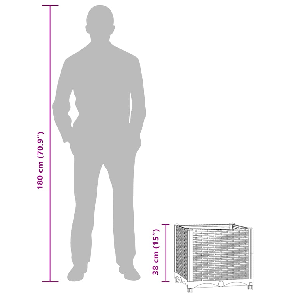 Raised Bed 40x40x38 cm Polypropylene