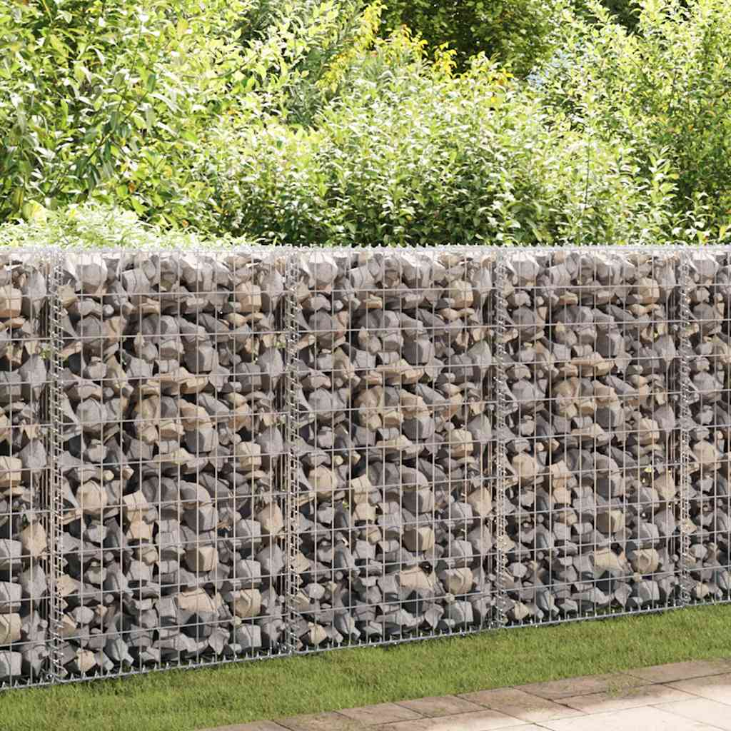Gabion Wall with Covers Galvanised Steel 150x60x100 cm