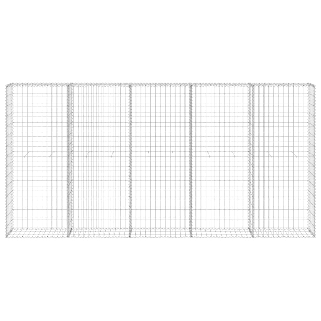 Gabion Wall with Covers Galvanised Steel 300x30x150 cm