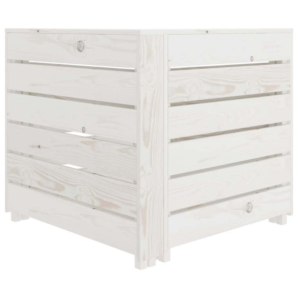 Garden Pallet Corner Sofa White Wood