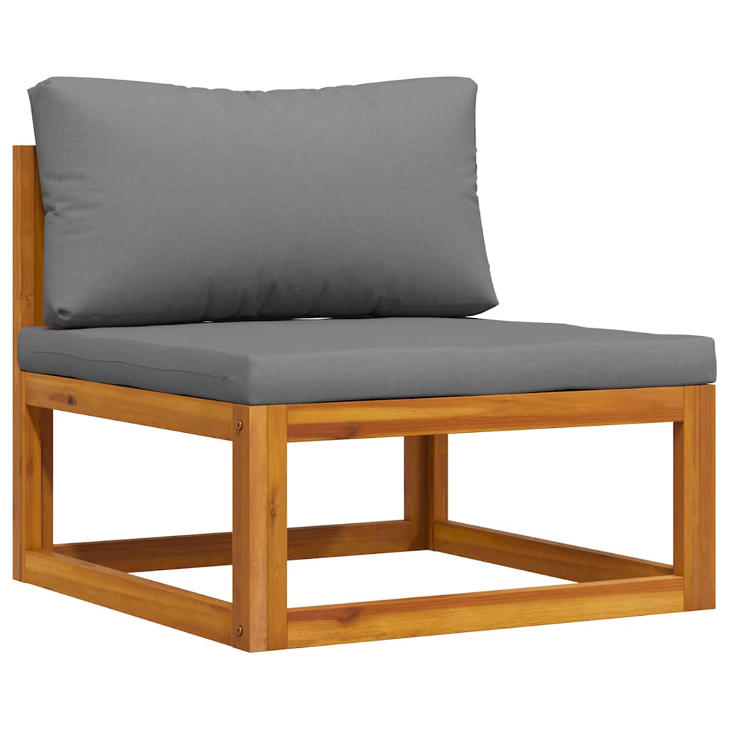 2 Piece Garden Sofa Set with Cushion Solid Acacia Wood