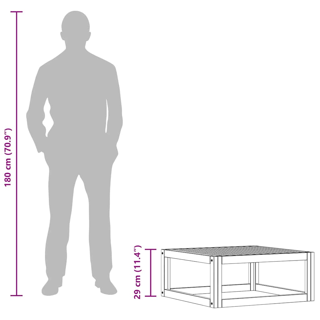 Coffee Table 68x68x29 cm Solid Acacia Wood