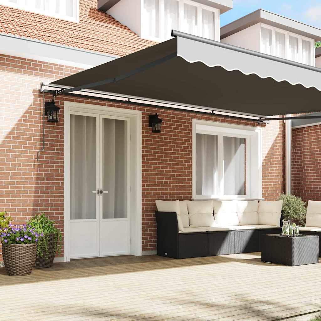 Awning Manual Anthracite 4 x 3 m Metal