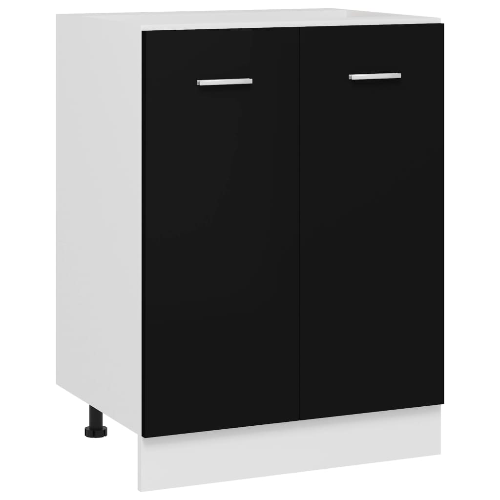 Bottom Cabinet Lyon Black 60x46x81.5 cm Engineered Wood