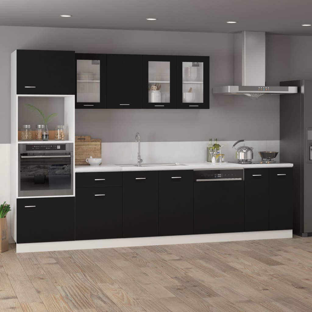 Bottom Cabinet Lyon Black 60x46x81.5 cm Engineered Wood