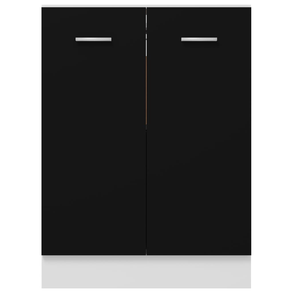 Bottom Cabinet Lyon Black 60x46x81.5 cm Engineered Wood