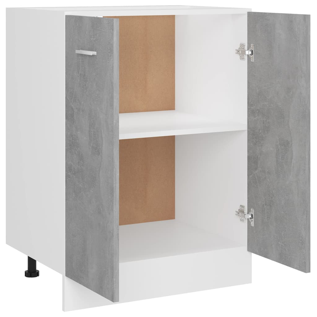 Bottom Cabinet Lyon Concrete Grey 60x46x81.5 cm Engineered Wood