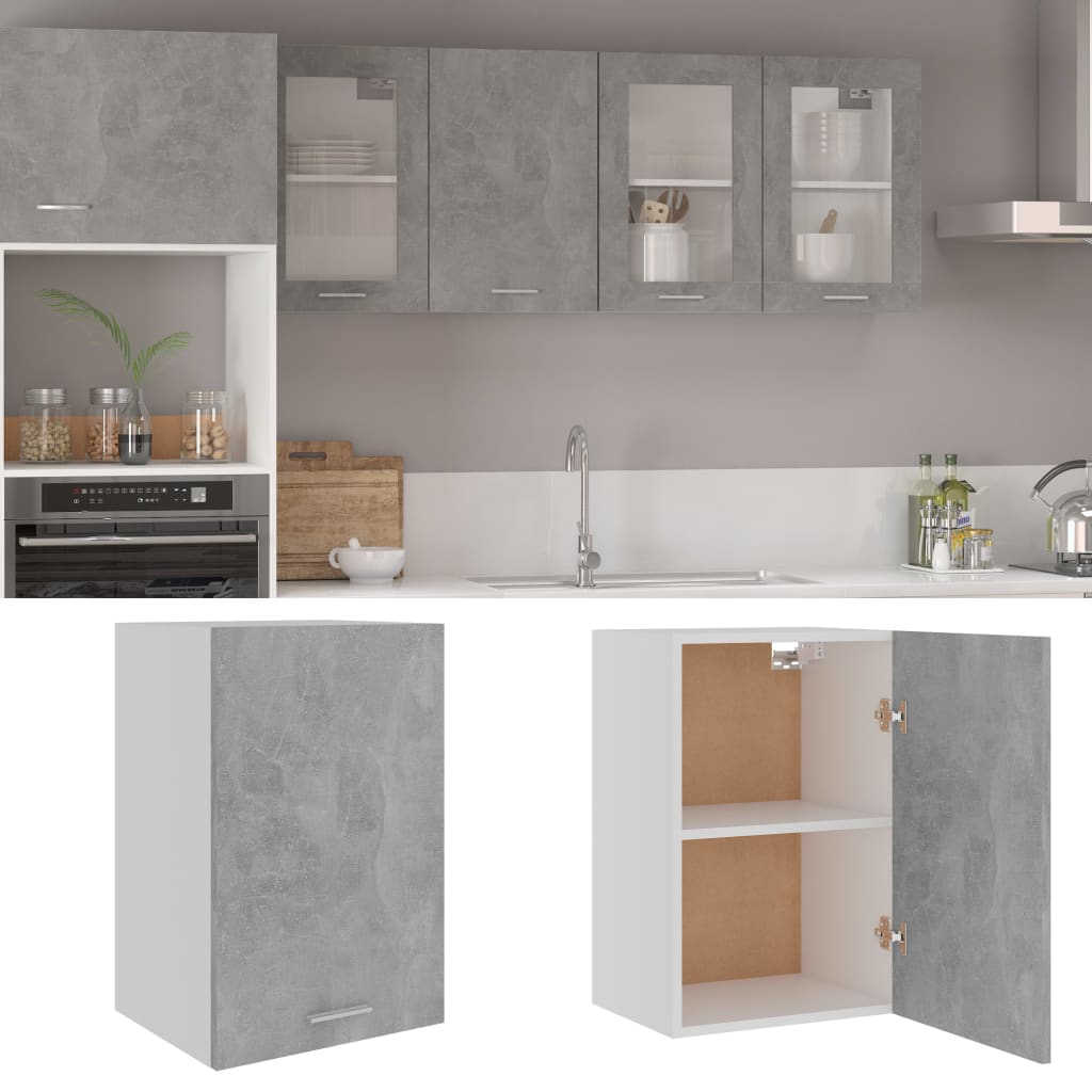 Hanging Cabinet Lyon Concrete Grey 39.5x31x60 cm Engineered Wood