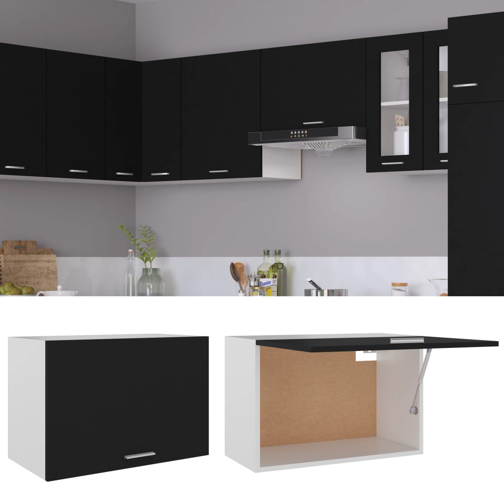 Hanging Cabinet Lyon Black 60x31x40 cm Engineered Wood