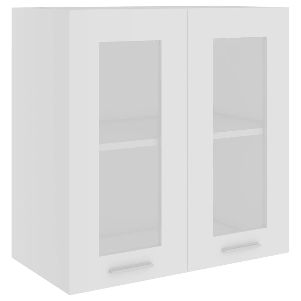 Hanging Glass Cabinet Lyon White 60x31x60 cm Engineered Wood