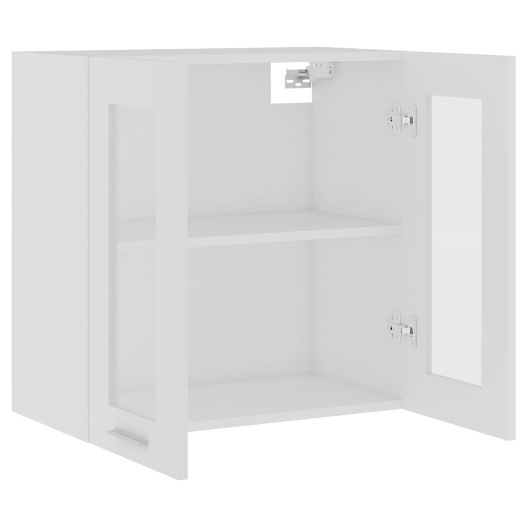 Hanging Glass Cabinet Lyon White 60x31x60 cm Engineered Wood