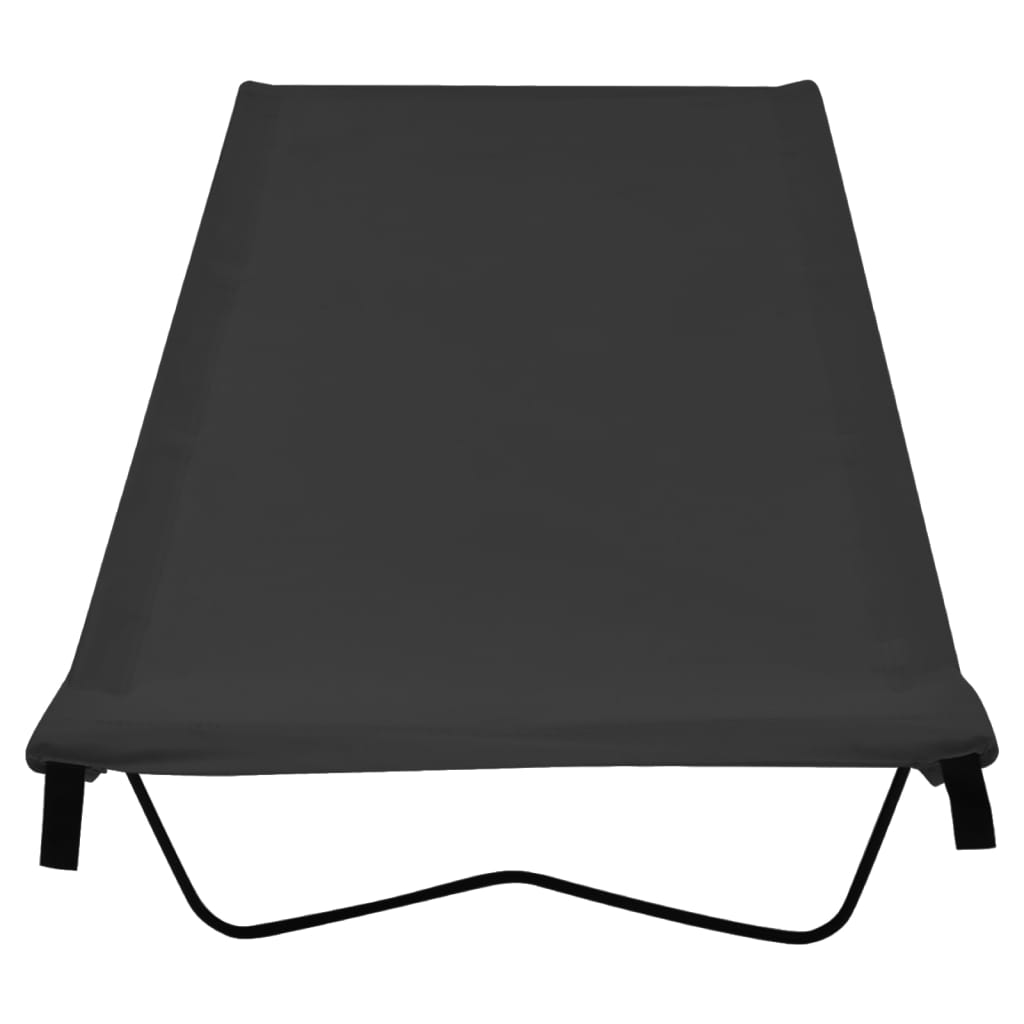 Camping Bed 180x60x19 cm Oxford Fabric and Steel Black