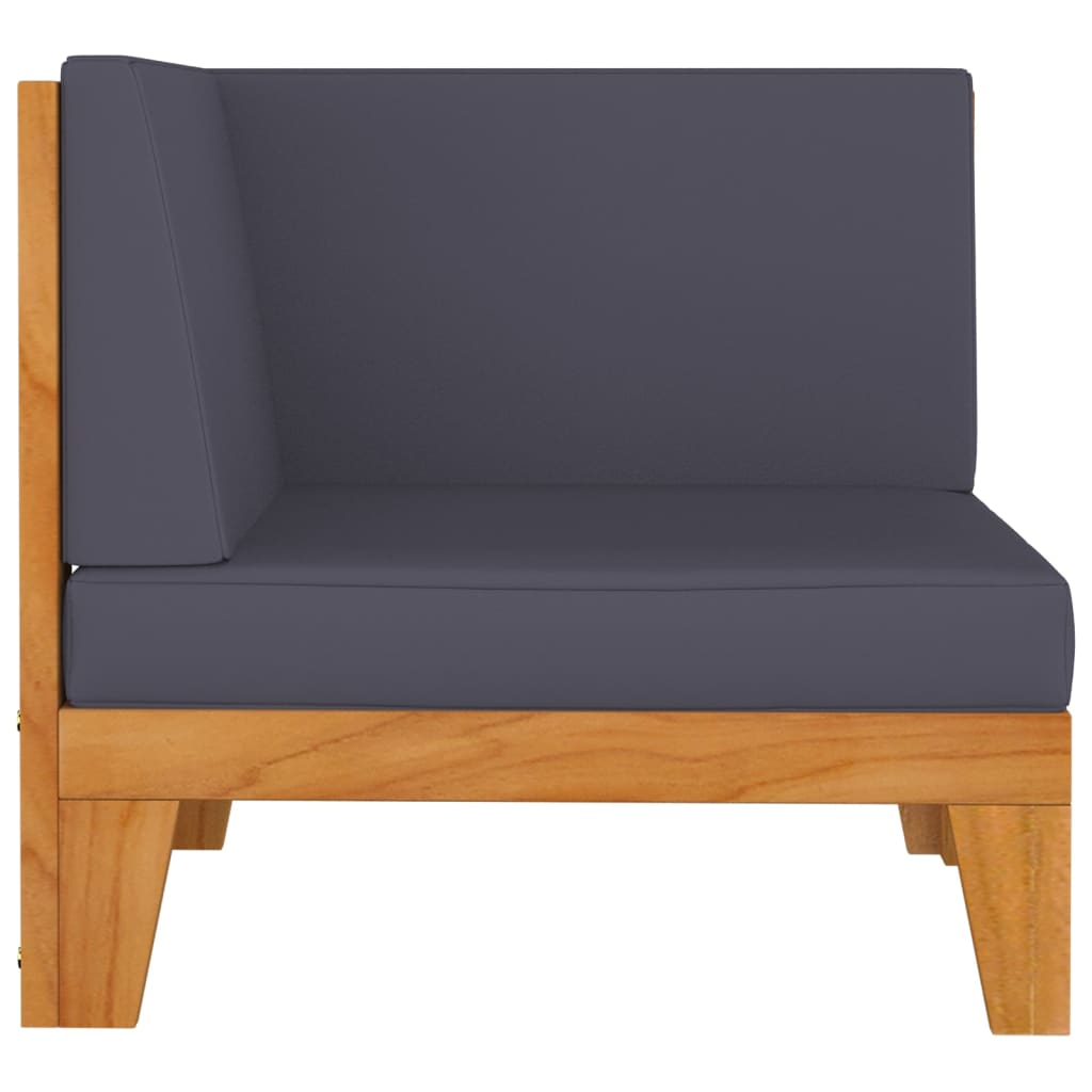 2 Piece Garden Lounge Set with Cushions Solid Acacia Wood