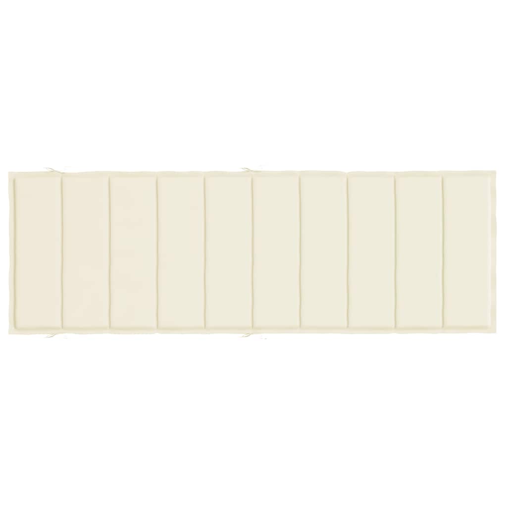 Sun Lounger Cushion Cream 186x58x4cm Oxford Fabric