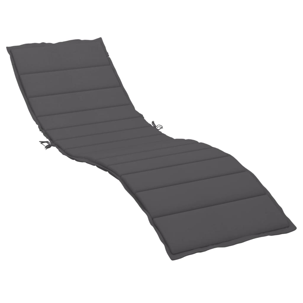 Sun Lounger Cushion Anthracite 200x50x3cm Oxford Fabric