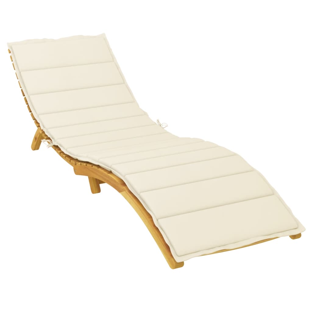 Sun Lounger Cushion Cream 200x50x3cm Oxford Fabric