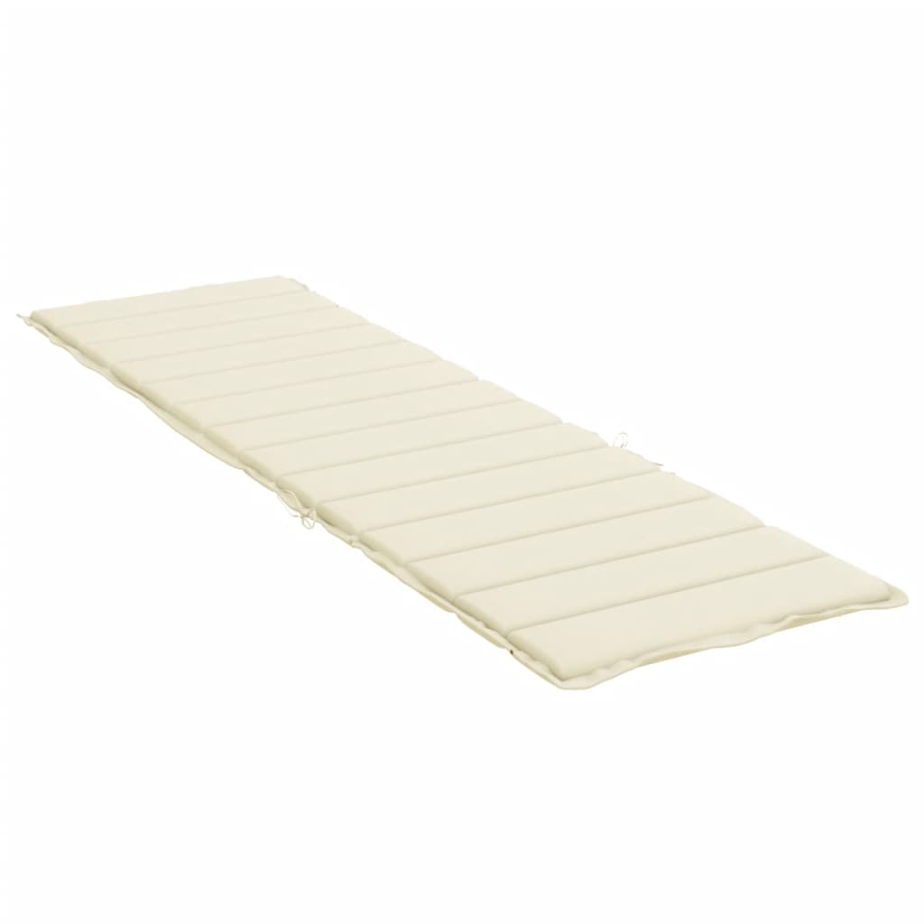 Sun Lounger Cushion Cream 200x50x3cm Oxford Fabric