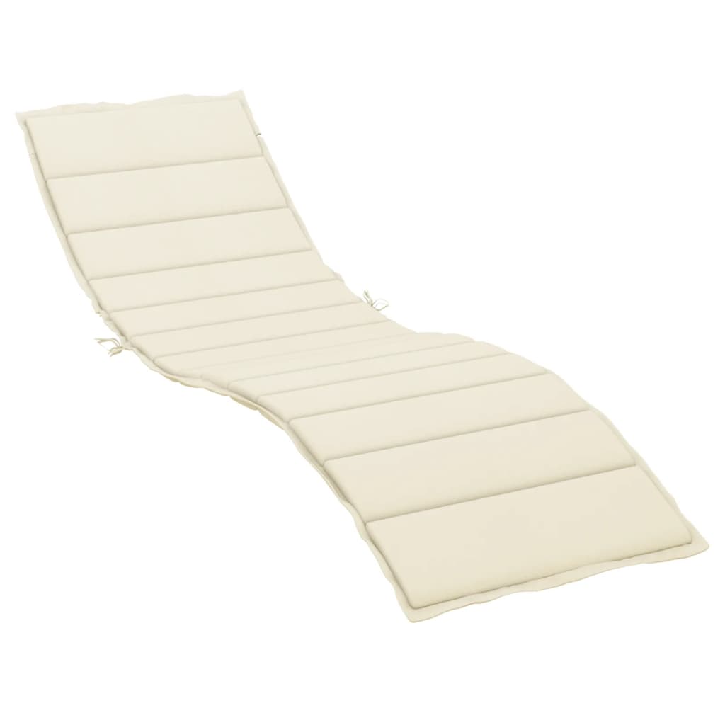Sun Lounger Cushion Cream 200x60x3cm Oxford Fabric