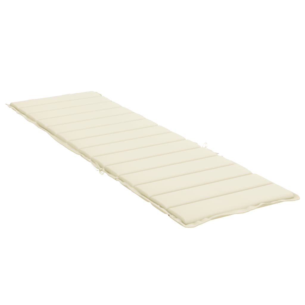 Sun Lounger Cushion Cream 200x60x3cm Oxford Fabric