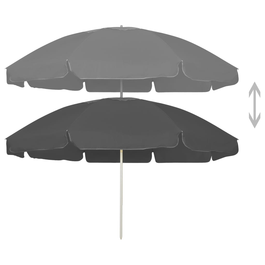 Beach Parasol Anthracite 240 cm