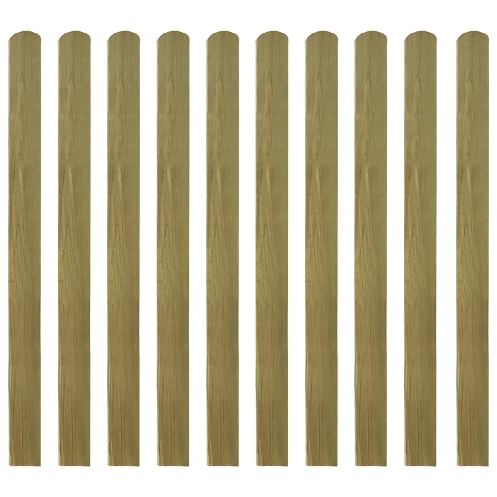 Impregnated Fence Slats 10 pcs Wood 120 cm
