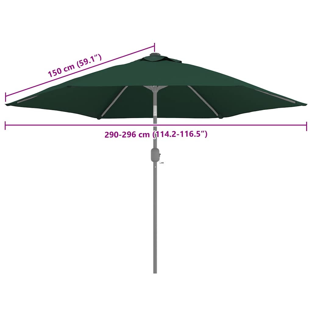 Replacement Fabric for Outdoor Parasol Green 300 cm