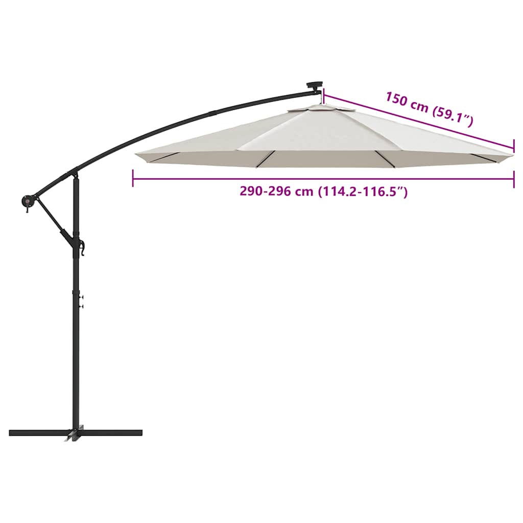Replacement Fabric for Cantilever Umbrella Sand White 300 cm