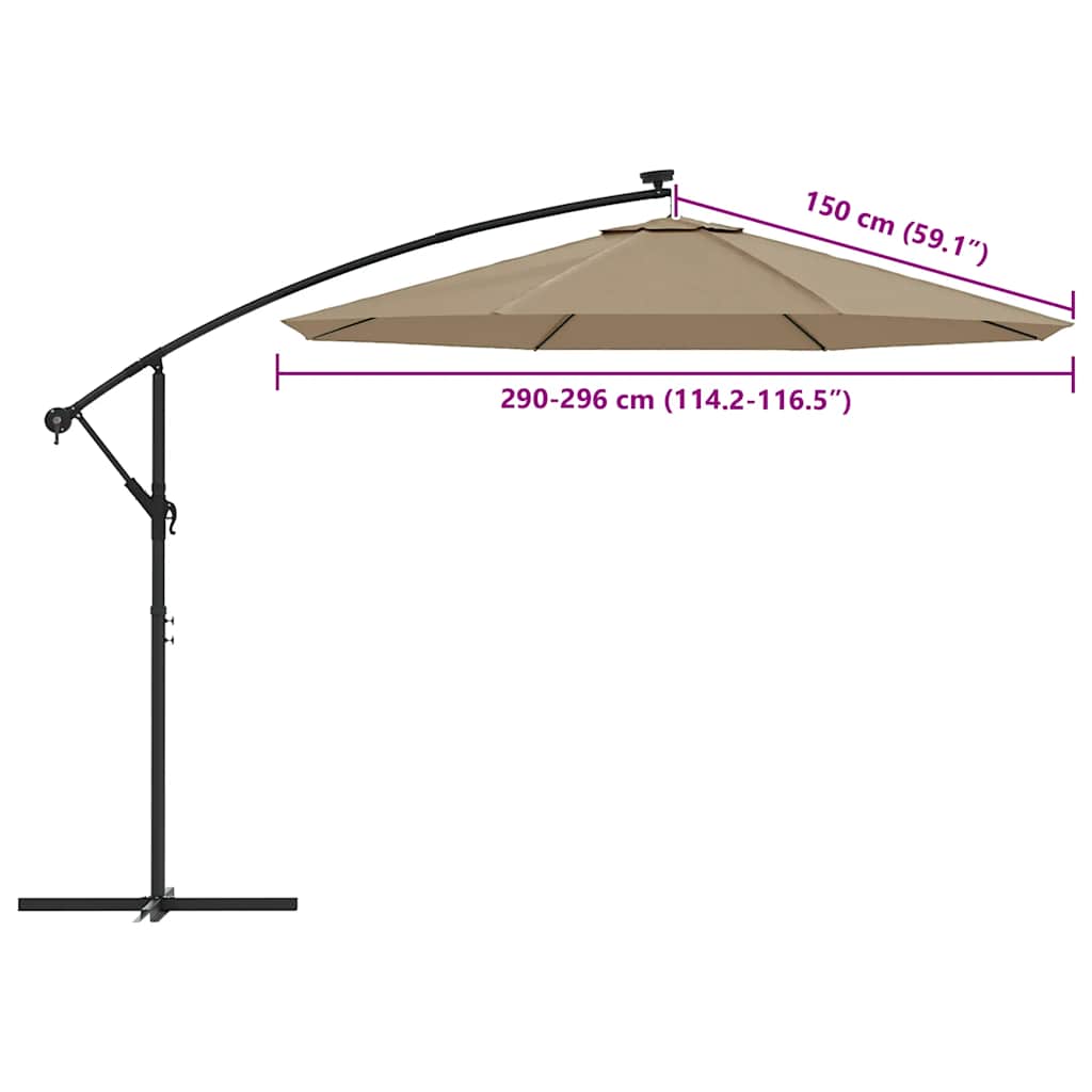 Replacement Fabric for Cantilever Umbrella Taupe 300 cm