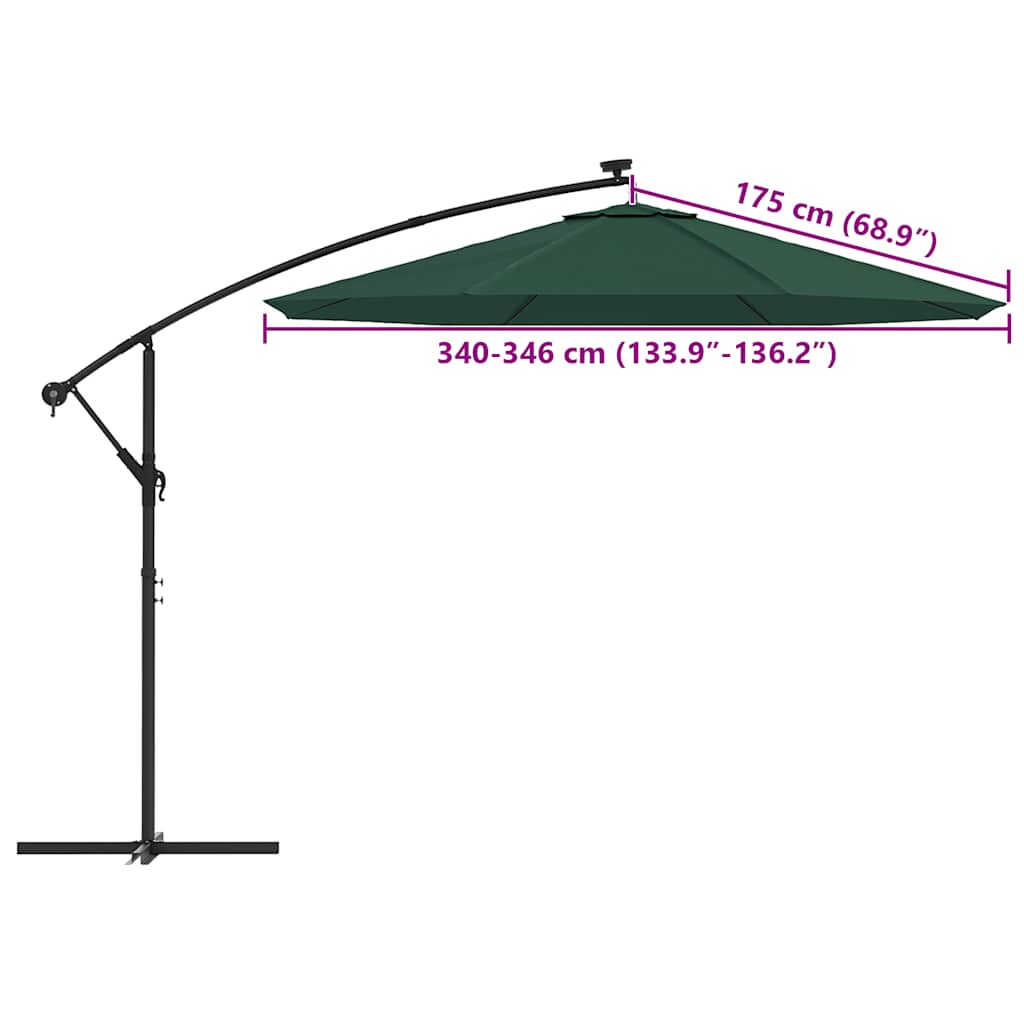 Replacement Fabric for Cantilever Umbrella Green 350 cm