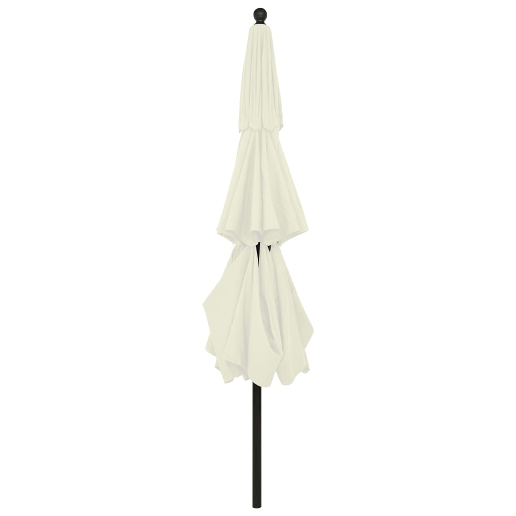 3-Tier Garden Parasol with Aluminium Pole Sand 3.5 m