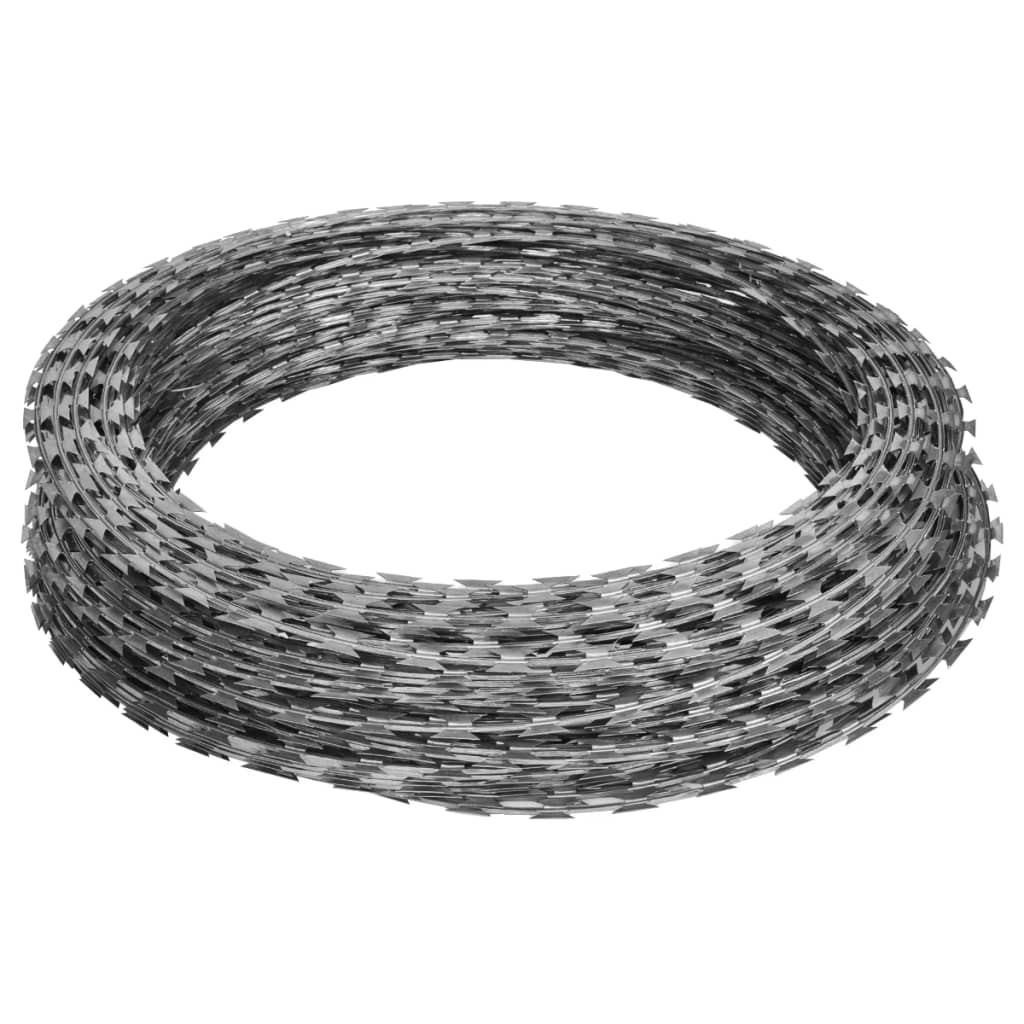 Razor Wires Helical Wire Rolls 2 pcs Galvanised Steel 60 m