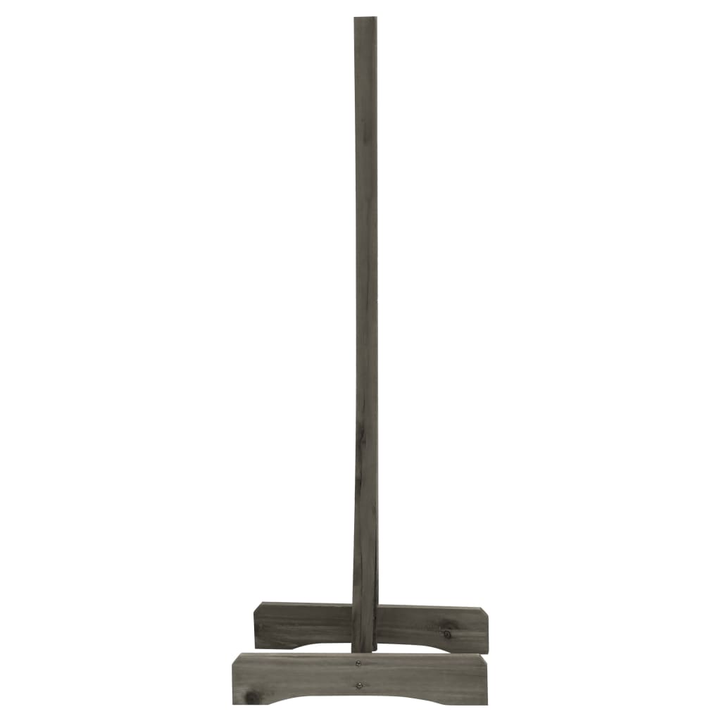 Garden Trellis Fence Grey 150x80 cm Solid Firwood