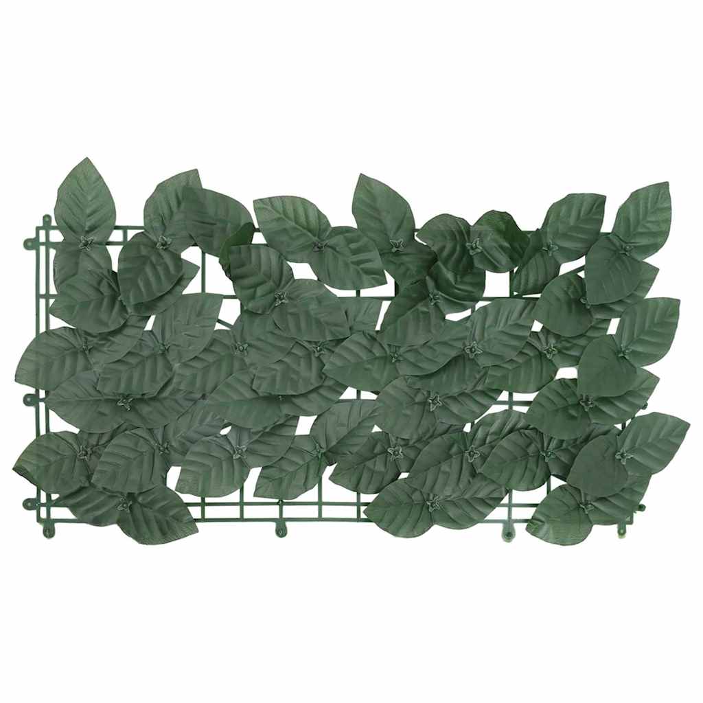 Balcony Screen with Dark Green Leaves 500x100 cm