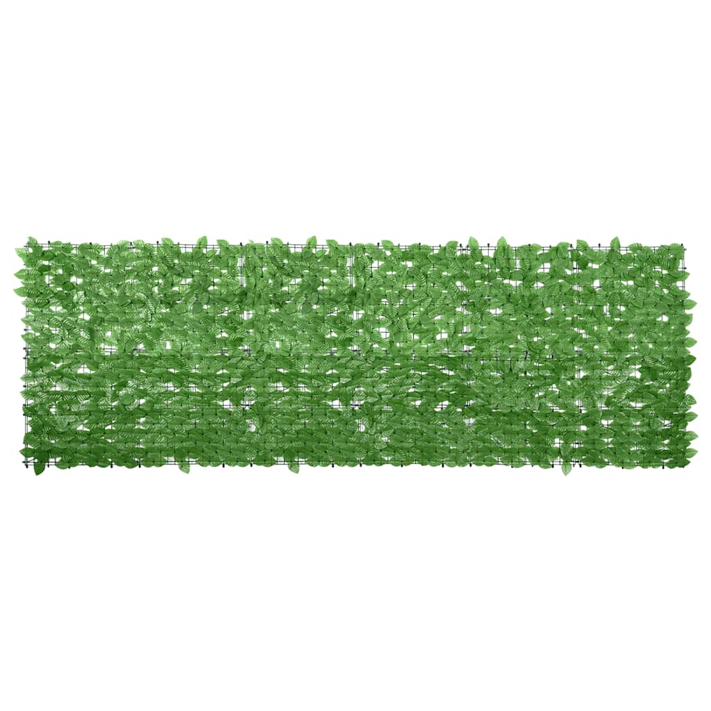 Balcony Screen with Green Leaves 300x100 cm