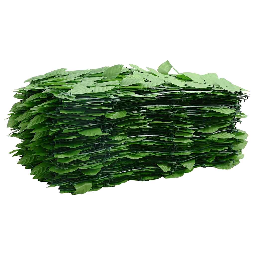 Balcony Screen with Green Leaves 300x100 cm