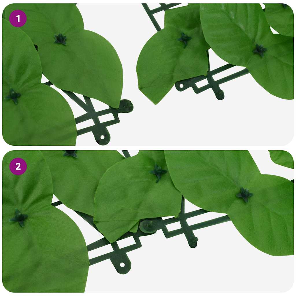 Balcony Screen with Green Leaves 300x150 cm